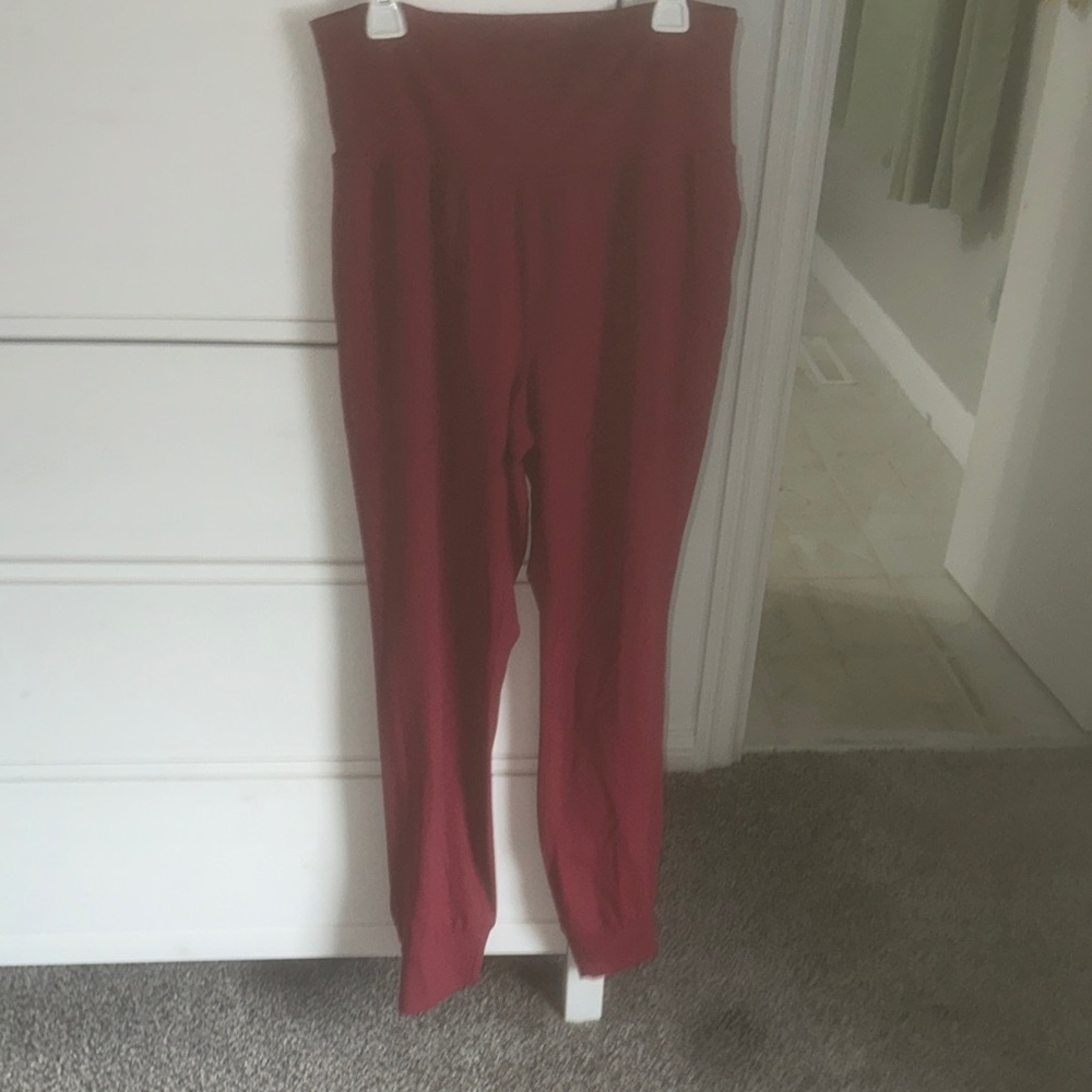 Athleta PowerVita Joggers in Deep Red